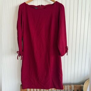 Talbots Red Long Sleeve Dress Size 2